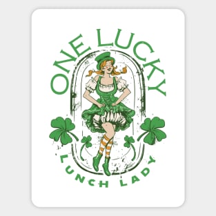 St. Paddy's DayOne Lucky Lunch Lady Magnet